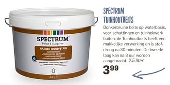 Aanbiedingen Spectrum tuinhoutbeits - SPECTRUM - Geldig van 05/04/2017 tot 30/04/2017 bij Action