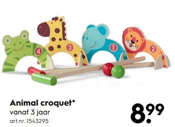Aanbiedingen Animal croquet - Huismerk - Blokker - Geldig van 15/04/2017 tot 26/04/2017 bij Blokker