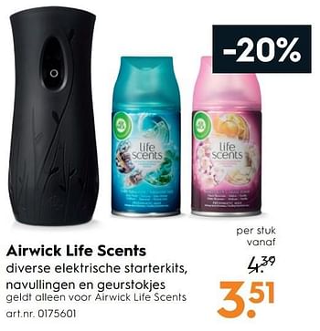 Aanbiedingen Airwick life scents - Airwick - Geldig van 15/04/2017 tot 26/04/2017 bij Blokker