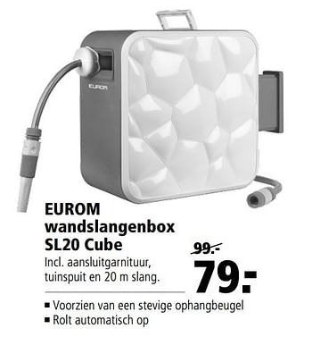 Bloedbad pond Discipline Eurom Eurom wandslangenbox sl20 cube - Promotie bij Welkoop