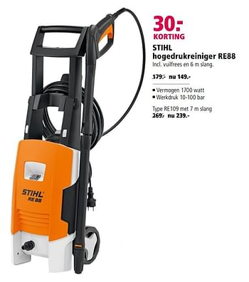 Aanbiedingen Stihl hogedrukreiniger re88 - Stihl - Geldig van 10/04/2017 tot 23/04/2017 bij Welkoop