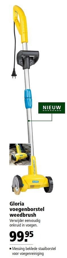 Aanbiedingen Gloria voegenborstel weedbrush - Gloria - Geldig van 10/04/2017 tot 23/04/2017 bij Welkoop