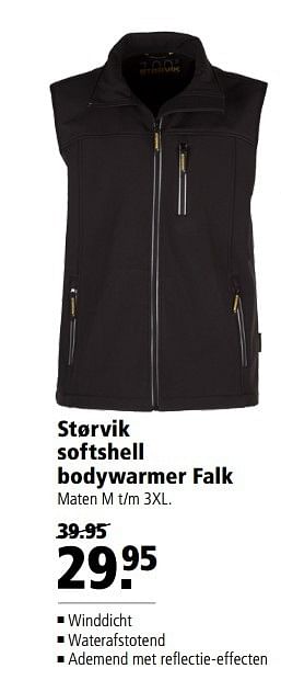 Aanbiedingen Størvik softshell bodywarmer falk - StÃ¸rvik - Geldig van 10/04/2017 tot 23/04/2017 bij Welkoop