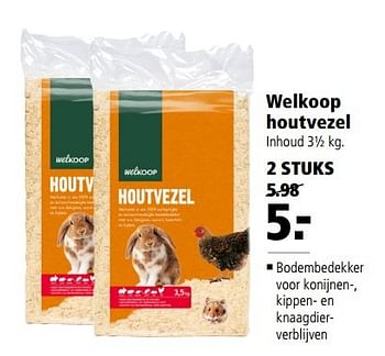 Aanbiedingen Houtvezel - Huismerk - Welkoop - Geldig van 10/04/2017 tot 23/04/2017 bij Welkoop