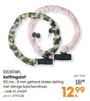 Aanbiedingen Kettingslot - Huismerk - Blokker - Geldig van 15/04/2017 tot 26/04/2017 bij Blokker