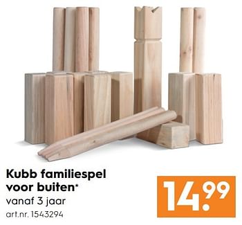 Aanbiedingen Kubb familiespel voor buiten - Huismerk - Blokker - Geldig van 15/04/2017 tot 26/04/2017 bij Blokker