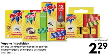 Aanbiedingen Vapona insecticiden - Vapona - Geldig van 15/04/2017 tot 26/04/2017 bij Blokker