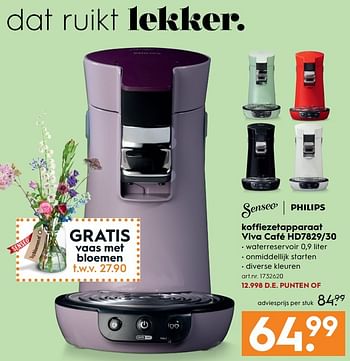 Aanbiedingen Philips koffiezetapparaat viva café hd7829-30 - Philips - Geldig van 15/04/2017 tot 26/04/2017 bij Blokker