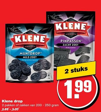 Aanbiedingen Klene drop - Klene - Geldig van 19/04/2017 tot 25/04/2017 bij Hoogvliet