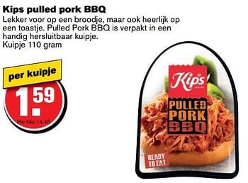 Aanbiedingen Kips pulled pork bbq - Kips - Geldig van 19/04/2017 tot 25/04/2017 bij Hoogvliet