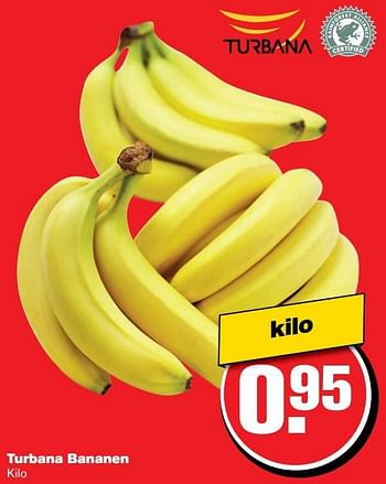 Aanbiedingen Turbana bananen - Turbana - Geldig van 19/04/2017 tot 25/04/2017 bij Hoogvliet