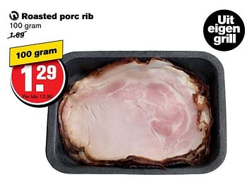 Aanbiedingen Roasted porc rib - Huismerk - Hoogvliet - Geldig van 19/04/2017 tot 25/04/2017 bij Hoogvliet