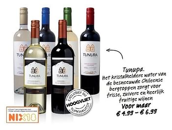 Aanbiedingen Tunupa - Rode wijnen - Geldig van 19/04/2017 tot 25/04/2017 bij Hoogvliet