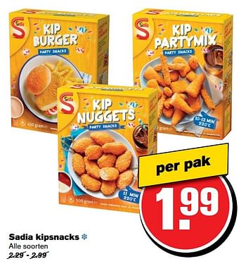 Aanbiedingen Sadia kipsnacks - Sadia - Geldig van 19/04/2017 tot 25/04/2017 bij Hoogvliet