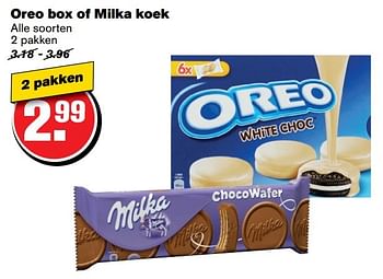 Aanbiedingen Oreo box of milka koek - Milka - Geldig van 19/04/2017 tot 25/04/2017 bij Hoogvliet