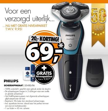 Aanbiedingen Philips scheerapparaat s5400-06 - Philips - Geldig van 16/04/2017 tot 23/04/2017 bij Expert