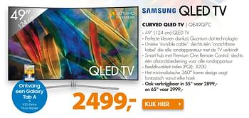 Aanbiedingen Samsung curved qled tv qe49q7c - Samsung - Geldig van 16/04/2017 tot 23/04/2017 bij Expert