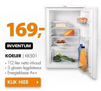Aanbiedingen Inventum koeler kk501 - Inventum - Geldig van 16/04/2017 tot 23/04/2017 bij Expert
