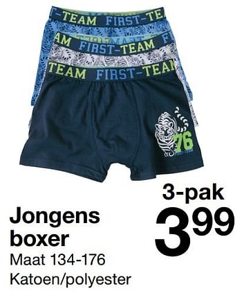 Aanbiedingen Jongens boxer - Huismerk - Zeeman  - Geldig van 22/04/2017 tot 05/05/2017 bij Zeeman