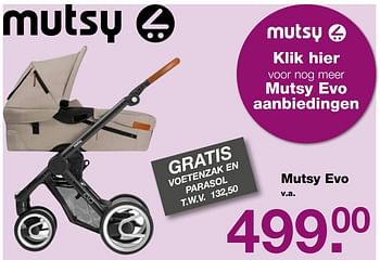 Aanbiedingen Mutsy evo - Mutsy - Geldig van 09/04/2017 tot 24/04/2017 bij Baby & Tiener Megastore