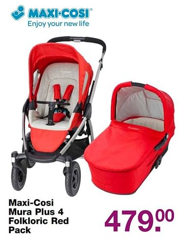 Aanbiedingen Maxi-cosi mura plus 4 folkloric red pack - Maxi-cosi - Geldig van 09/04/2017 tot 24/04/2017 bij Baby & Tiener Megastore