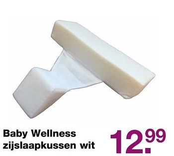 Aanbiedingen Baby wellness zijslaapkussen wit - Babywellness - Geldig van 09/04/2017 tot 24/04/2017 bij Baby & Tiener Megastore