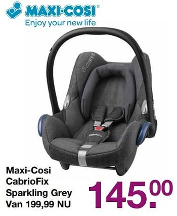 Aanbiedingen Maxi-cosi cabriofix sparkling grey - Maxi-cosi - Geldig van 09/04/2017 tot 24/04/2017 bij Baby & Tiener Megastore