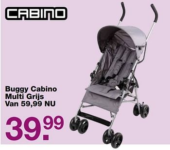 Aanbiedingen Buggy cabino multi grijs - Cabino - Geldig van 09/04/2017 tot 24/04/2017 bij Baby & Tiener Megastore