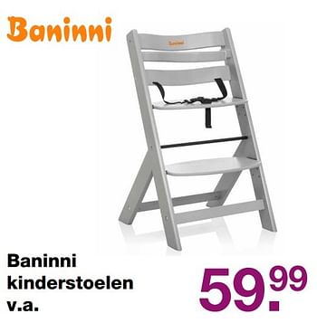 Aanbiedingen Baninni kinderstoelen - Baninni - Geldig van 09/04/2017 tot 24/04/2017 bij Baby & Tiener Megastore