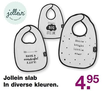 Aanbiedingen Jollein slab in diverse kleuren - Jollein - Geldig van 09/04/2017 tot 24/04/2017 bij Baby & Tiener Megastore