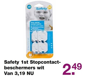 Aanbiedingen Safety 1st stopcontactbeschermers wit - Safety 1st - Geldig van 09/04/2017 tot 24/04/2017 bij Baby & Tiener Megastore