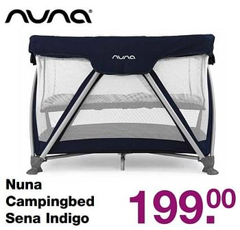Aanbiedingen Nuna campingbed sena indigo - Nuna - Geldig van 09/04/2017 tot 24/04/2017 bij Baby & Tiener Megastore