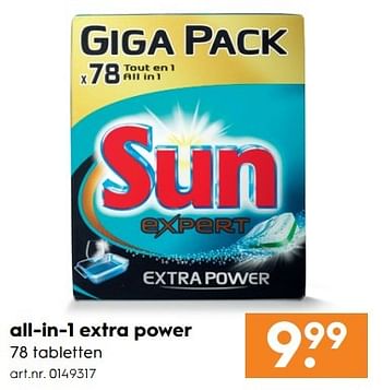 Aanbiedingen All-in-1 extra power - Sun - Geldig van 15/04/2017 tot 26/04/2017 bij Blokker