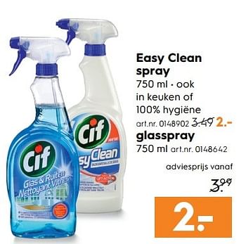 Aanbiedingen Easy clean spray - Cif - Geldig van 15/04/2017 tot 26/04/2017 bij Blokker