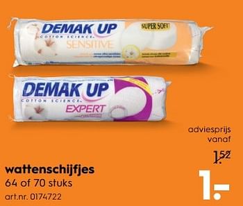 Aanbiedingen Wattenschijfjes - Demak'Up - Geldig van 15/04/2017 tot 26/04/2017 bij Blokker