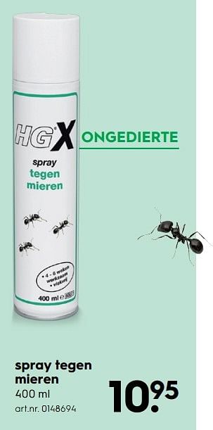 Aanbiedingen Spray tegen mieren - HG - Geldig van 15/04/2017 tot 26/04/2017 bij Blokker