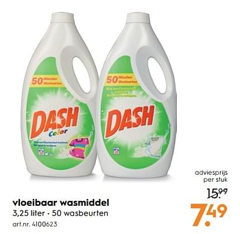 Aanbiedingen Vloeibaar wasmiddel - Dash - Geldig van 15/04/2017 tot 26/04/2017 bij Blokker