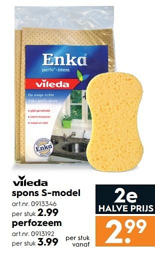 Aanbiedingen Spons s-model - Vileda - Geldig van 15/04/2017 tot 26/04/2017 bij Blokker
