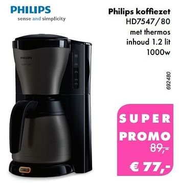 Aanbiedingen Philips koffiezet hd7547-80 - Philips - Geldig van 24/04/2017 tot 31/05/2017 bij Multi Bazar