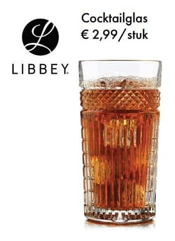 Aanbiedingen Cocktailglas - Libbey - Geldig van 24/04/2017 tot 31/05/2017 bij Multi Bazar