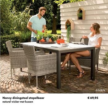 Aanbiedingen Nancy diningstoel stapelbaar - Huismerk - Multi Bazar - Geldig van 24/04/2017 tot 31/05/2017 bij Multi Bazar