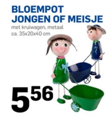 Aanbiedingen Bloempot jongen of meisje - Huismerk - Action - Geldig van 21/04/2017 tot 25/04/2017 bij Action