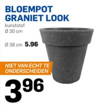 Aanbiedingen Bloempot graniet look - Huismerk - Action - Geldig van 21/04/2017 tot 25/04/2017 bij Action