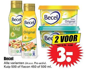 Aanbiedingen Becel - Becel - Geldig van 23/04/2017 tot 29/04/2017 bij Lekker Doen