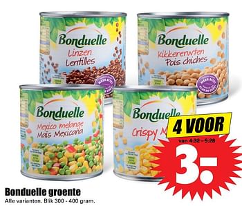 Aanbiedingen Bonduelle groente - Bonduelle - Geldig van 23/04/2017 tot 29/04/2017 bij Lekker Doen