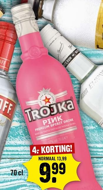 Aanbiedingen Trojka pink - Trojka - Geldig van 23/04/2017 tot 29/04/2017 bij Dirk III