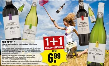 Aanbiedingen Drie gewels - Witte wijnen - Geldig van 23/04/2017 tot 29/04/2017 bij Dirk III