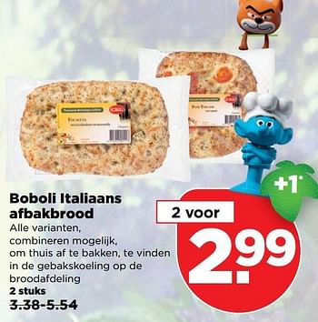 Aanbiedingen Boboli italiaans afbakbrood - Boboli - Geldig van 23/04/2017 tot 29/04/2017 bij Plus