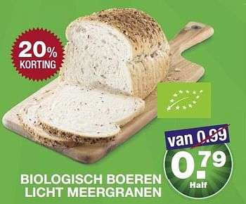 Aanbiedingen Biologisch boeren licht meergranen - Huismerk - Aldi - Geldig van 24/04/2017 tot 29/04/2017 bij Aldi