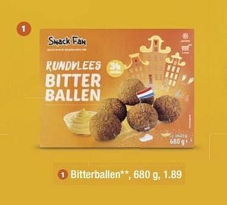 Aanbiedingen Bitterballen - Snack Fan - Geldig van 24/04/2017 tot 29/04/2017 bij Aldi